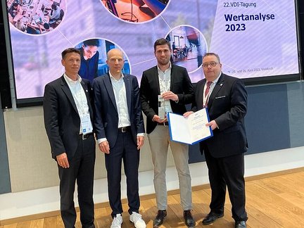 Preisverleihung des VDI Value Management Award 2023 an das Projektteam der motan holding gmbh auf der 22. VDI-Tagung Wertanalyse 2023